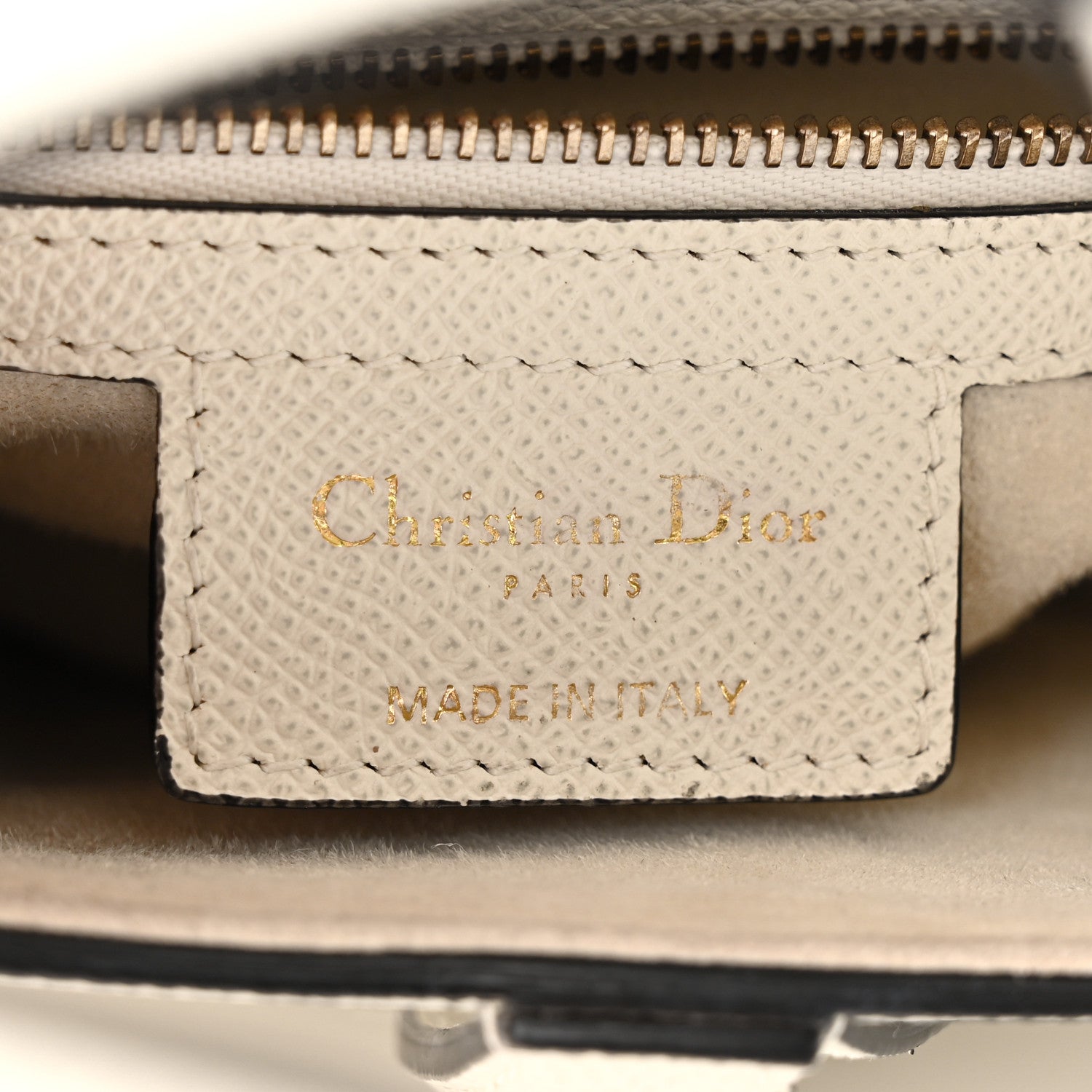 Christian Dior Grained Calfskin Saddle Bag Latte 6 of 15