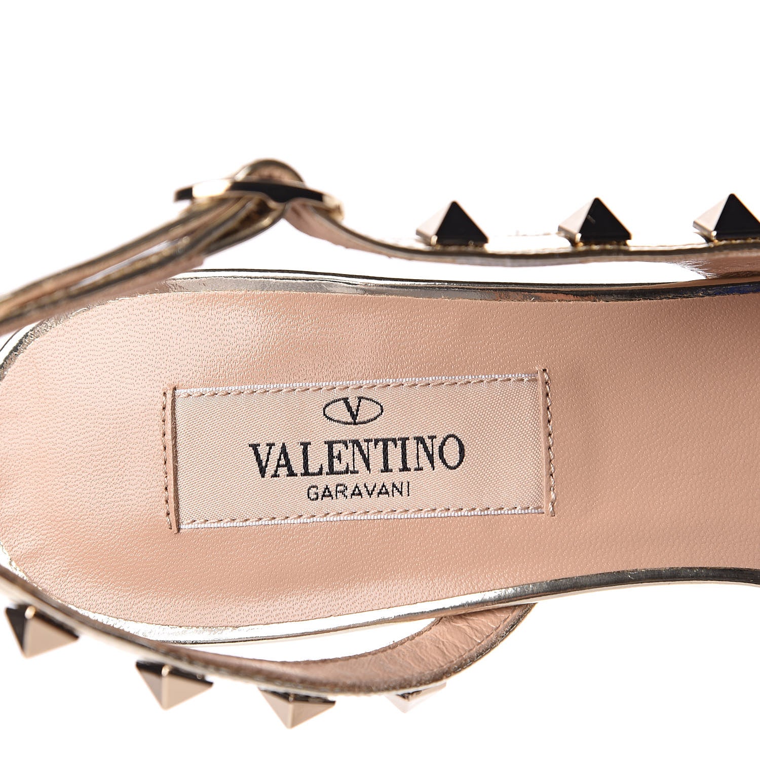 Valentino Garavani Metallic Pebbled Calfskin Rockstud Half D'Orsay Slingback 50mm Pumps 36 Platino 7 of 9