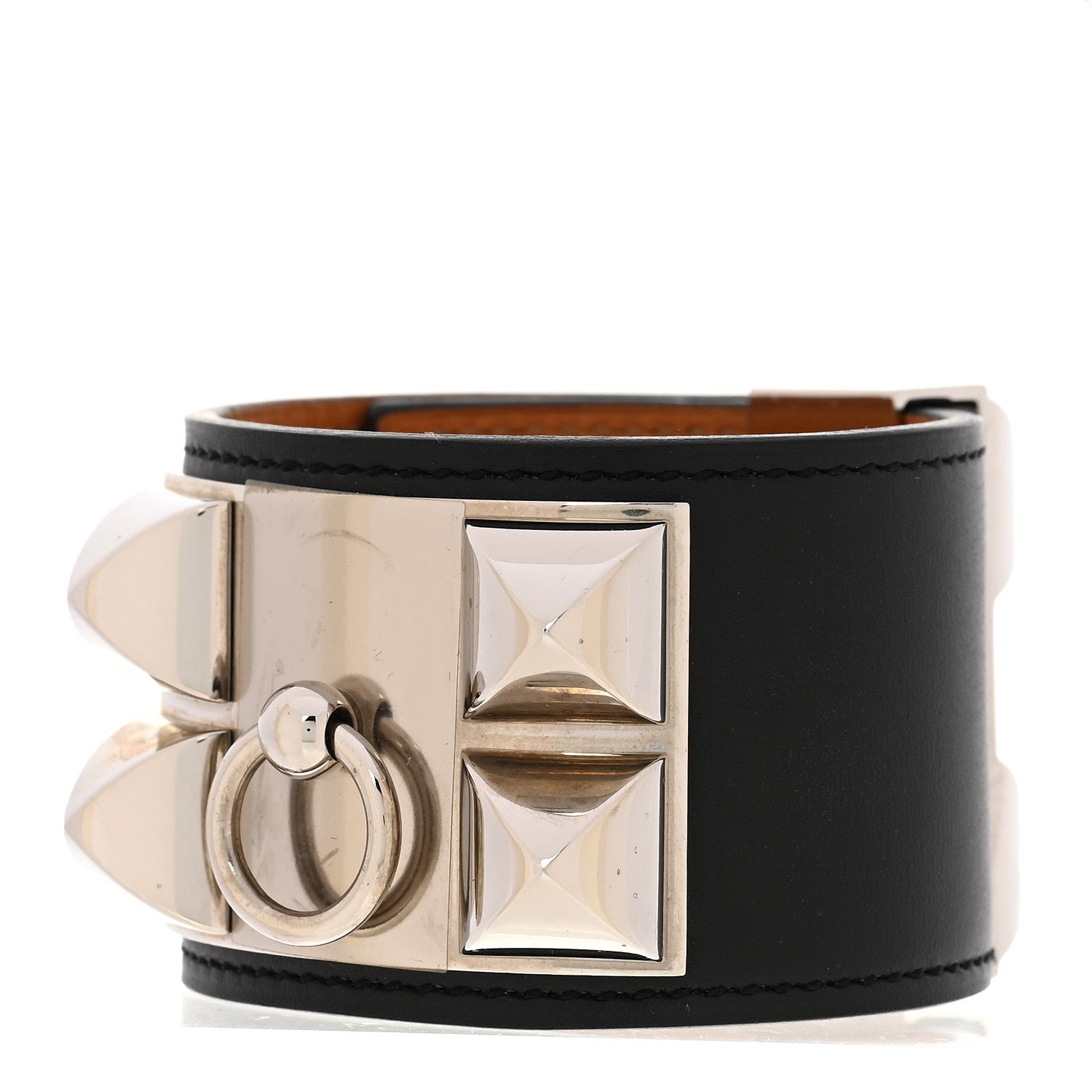 Hermes Box Collier De Chien CDC Bracelet S Black 1 of 5