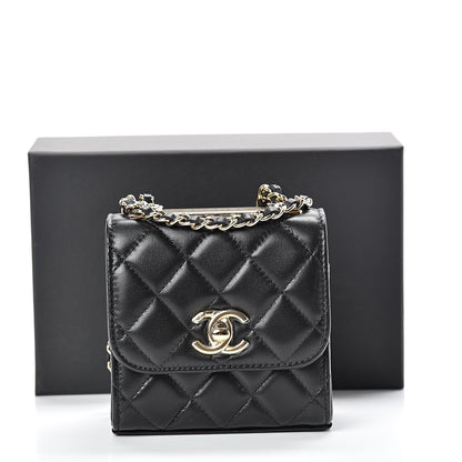 Chanel Lambskin Quilted Mini Trendy CC Chain Wallet Black 11 of 11
