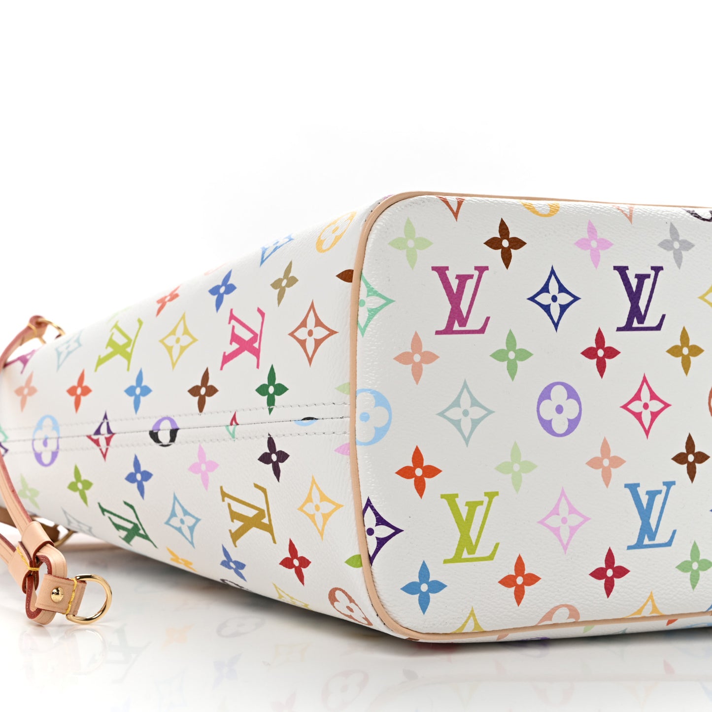 LV X TM Monogram Multicolor Neverfull MM White