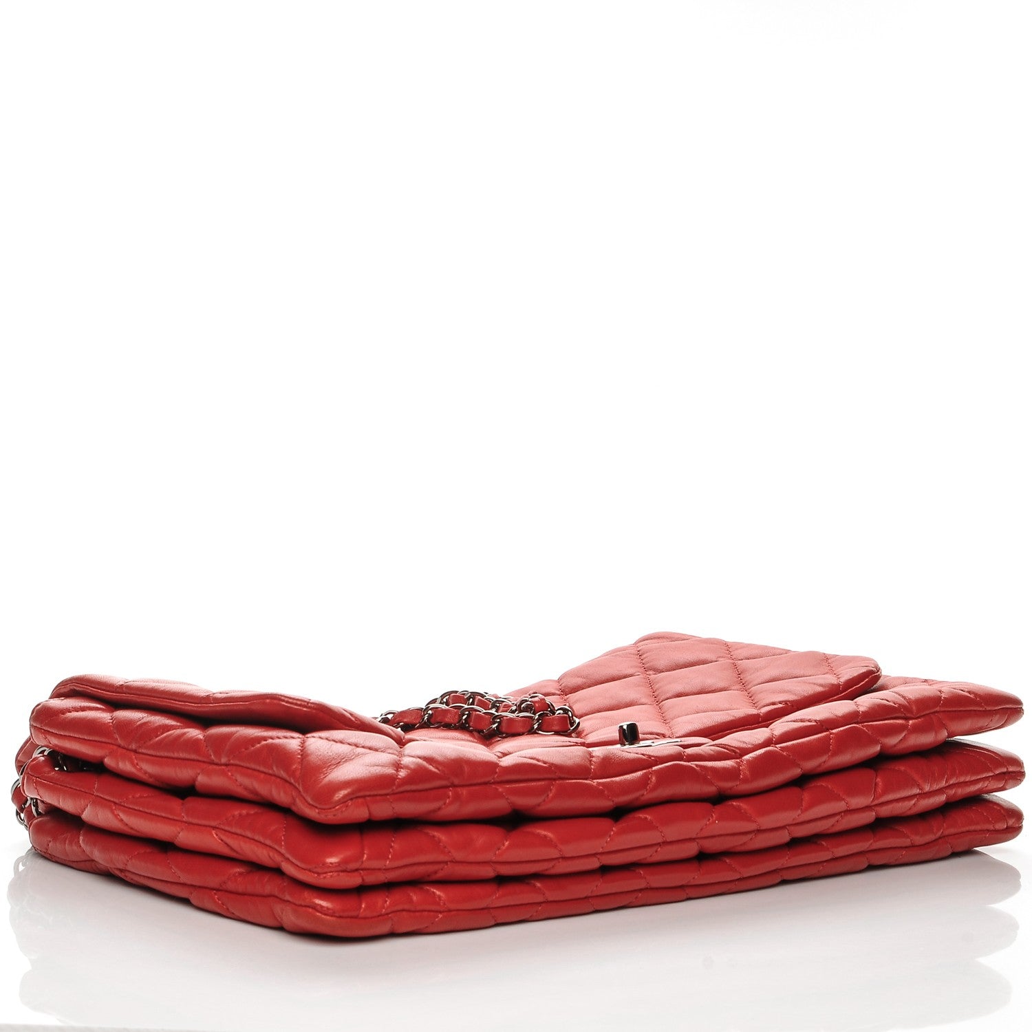 Chanel Lambskin Quilted 3 Maxi Flap Bag Red 4 of 16