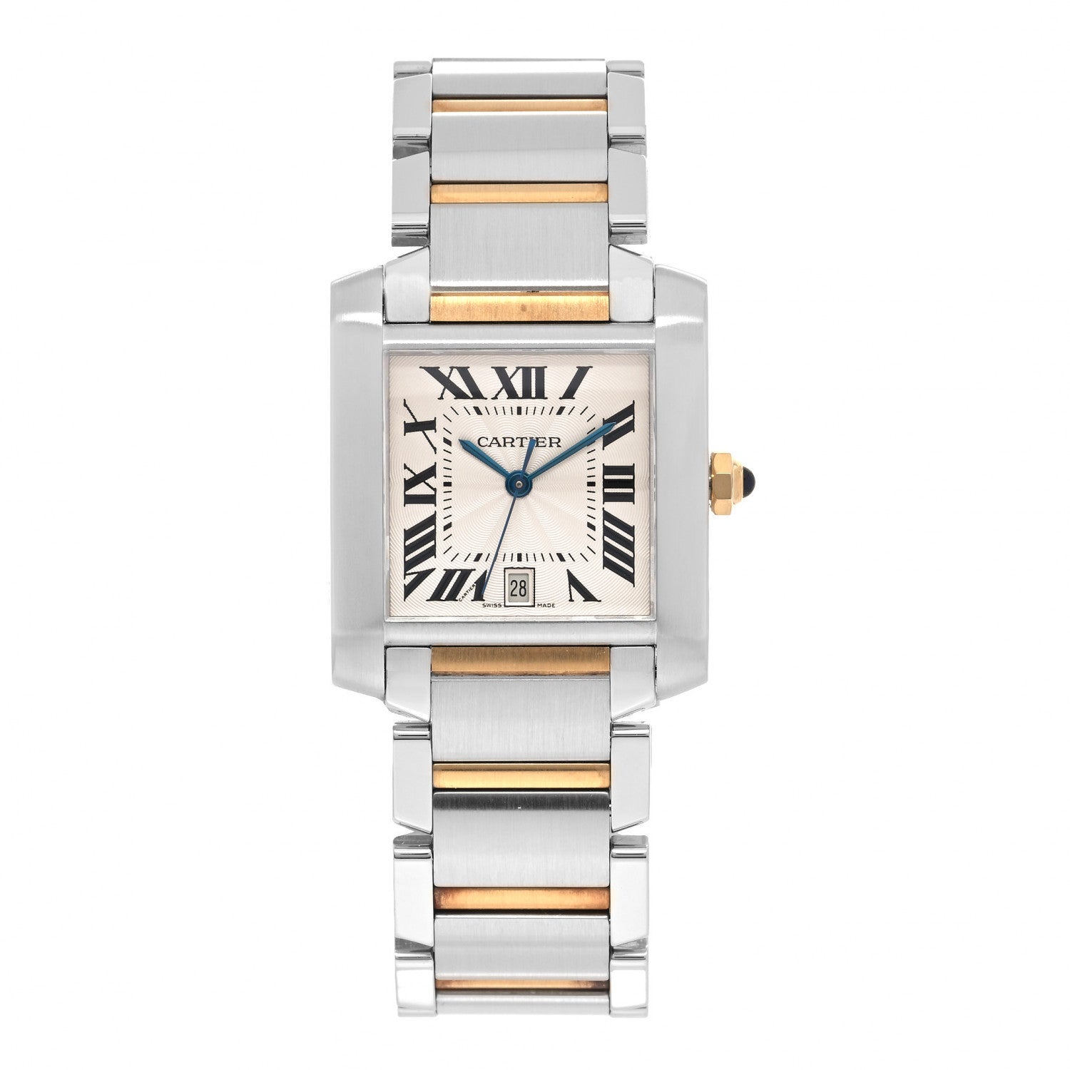 Cartier Stainless Steel 18K Yellow Gold 28mm Tank Francaise Automatic Watch 1 of 4