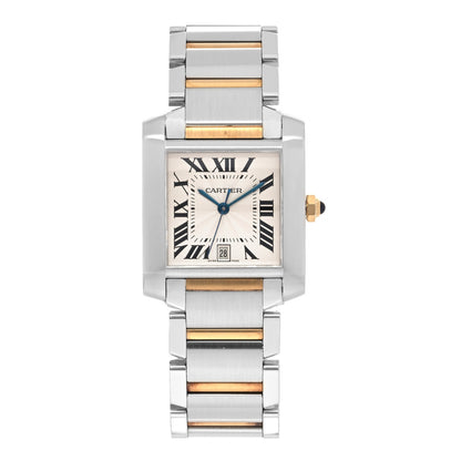Cartier Stainless Steel 18K Yellow Gold 28mm Tank Francaise Automatic Watch 1 of 4