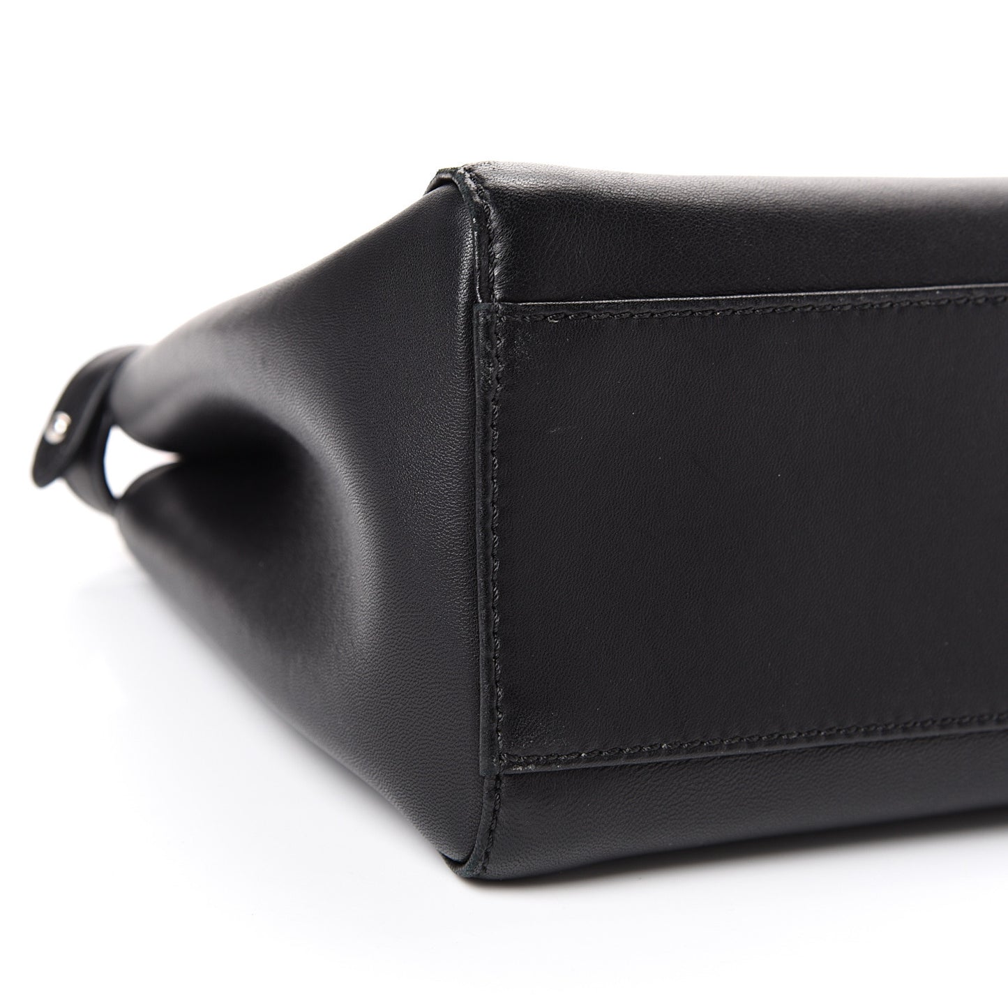 Nappa Colorblock Mini Peekaboo Iconic Satchel Black White Ecstasy