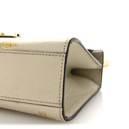 Gucci Grained Calfskin Bee Star Small Padlock Shoulder Bag White 10 of 10