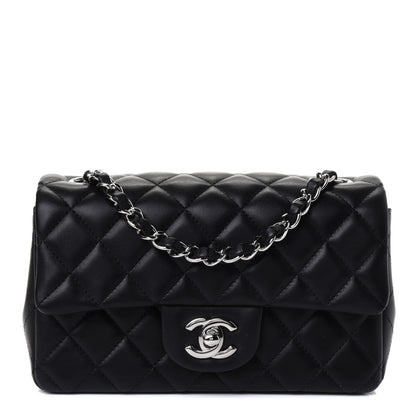 Chanel Lambskin Quilted Mini Rectangular Flap Black 1 of 4