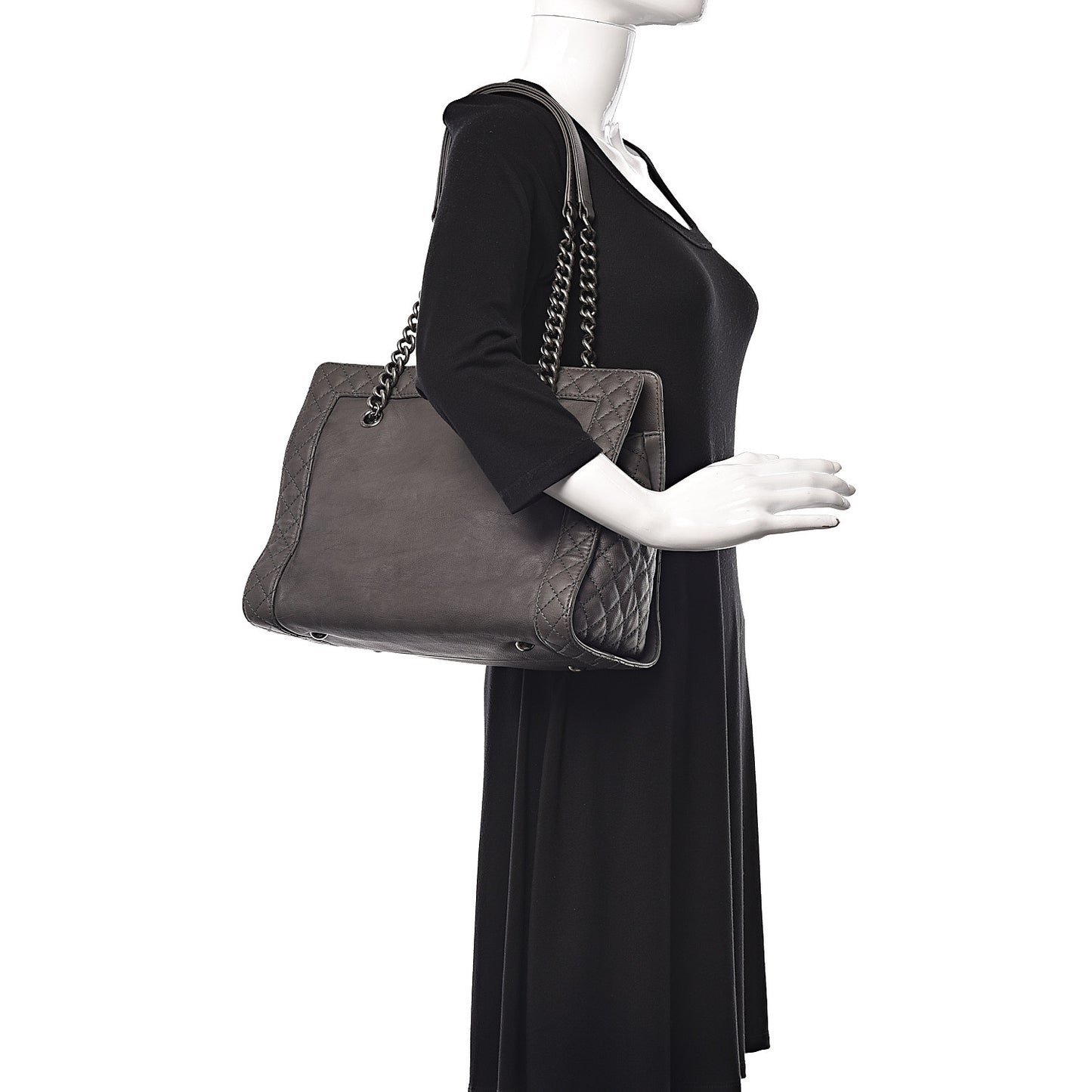 Calfskin Boy Reverso Shopping Tote Grey