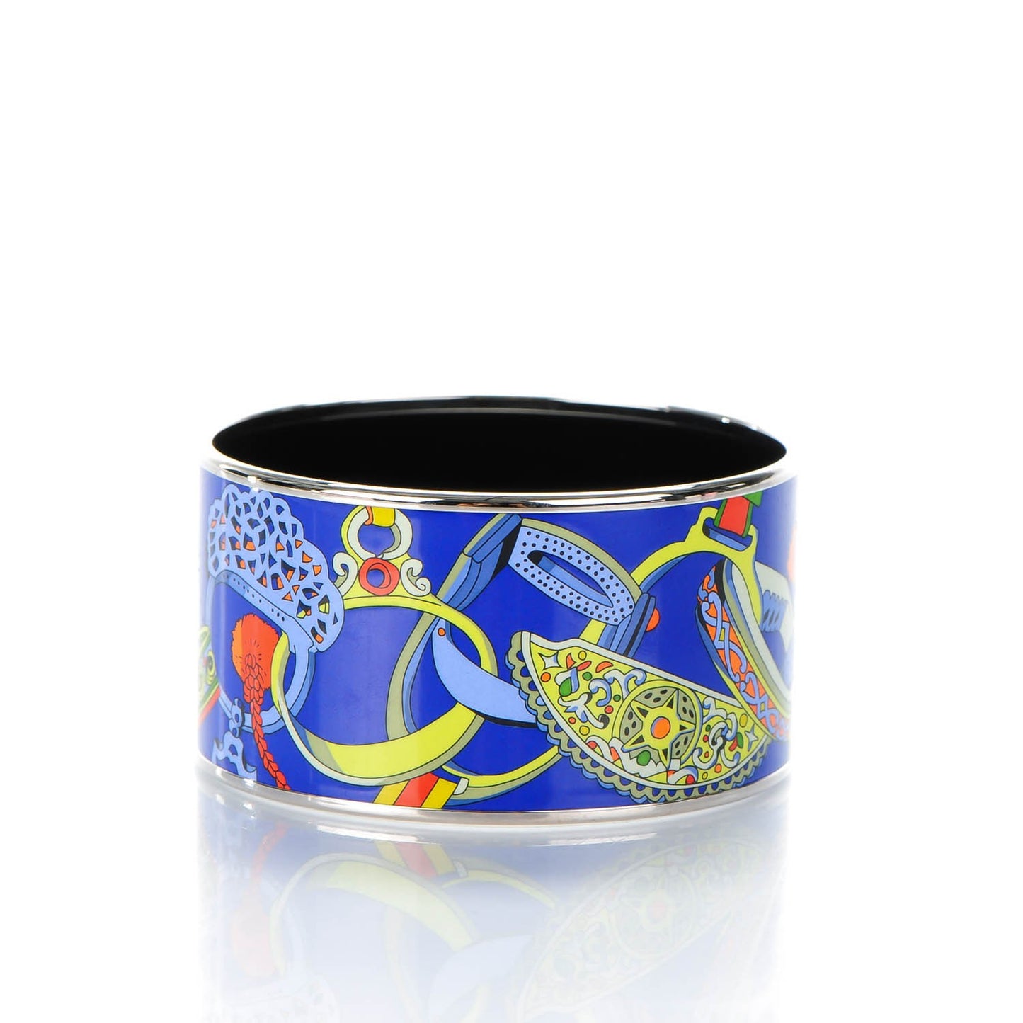Enamel Printed Extra Wide Concours d'Etrier Bracelet 65