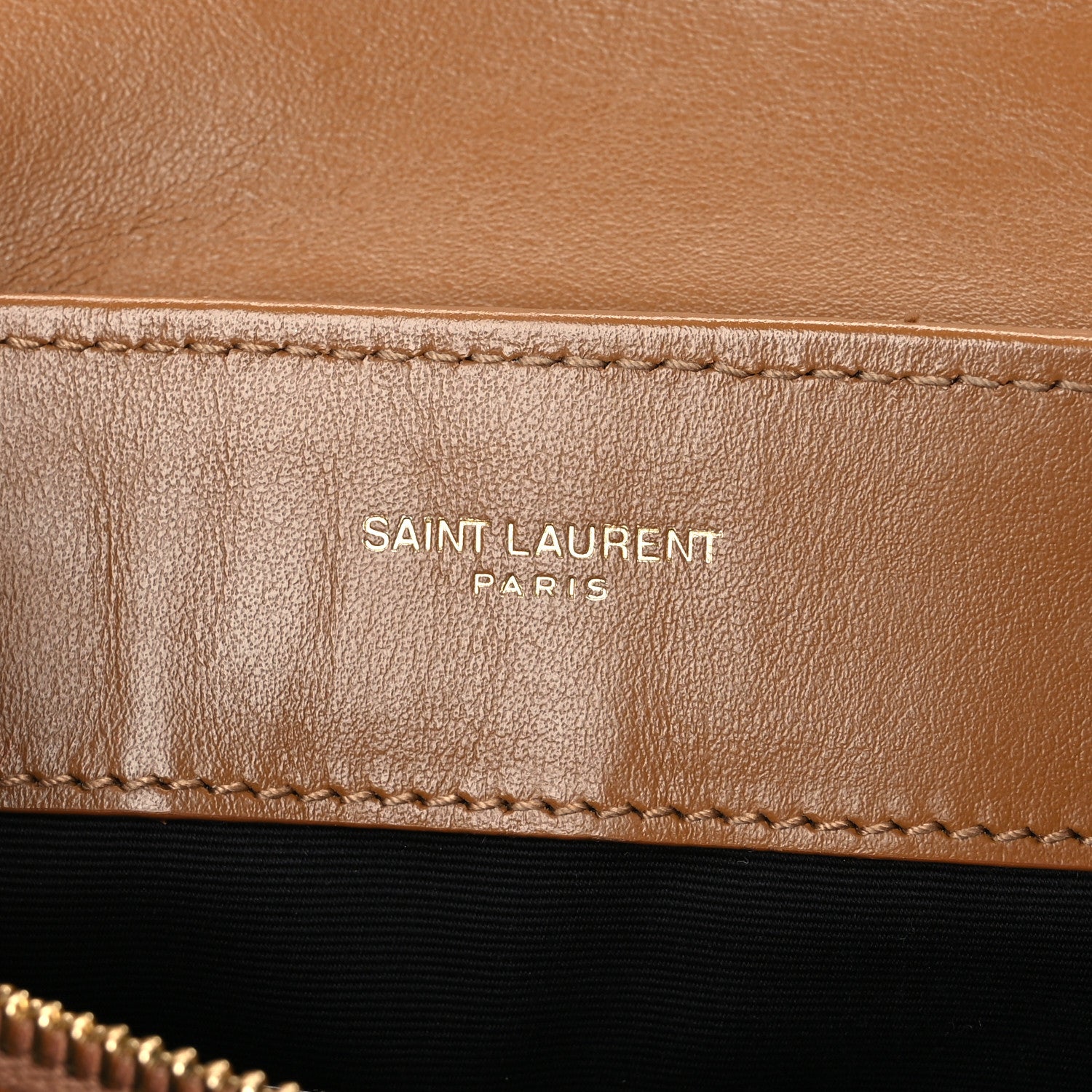 Saint Laurent Calfskin Y Quilted Monogram Small Loulou Chain Satchel Dark Natural 6 of 11