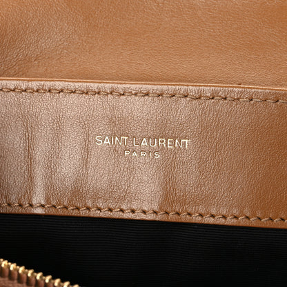Saint Laurent Calfskin Y Quilted Monogram Small Loulou Chain Satchel Dark Natural 6 of 11