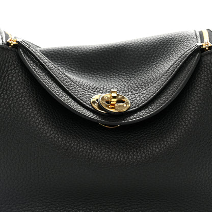 Hermes Taurillon Clemence Lindy 26 Black 8 of 10