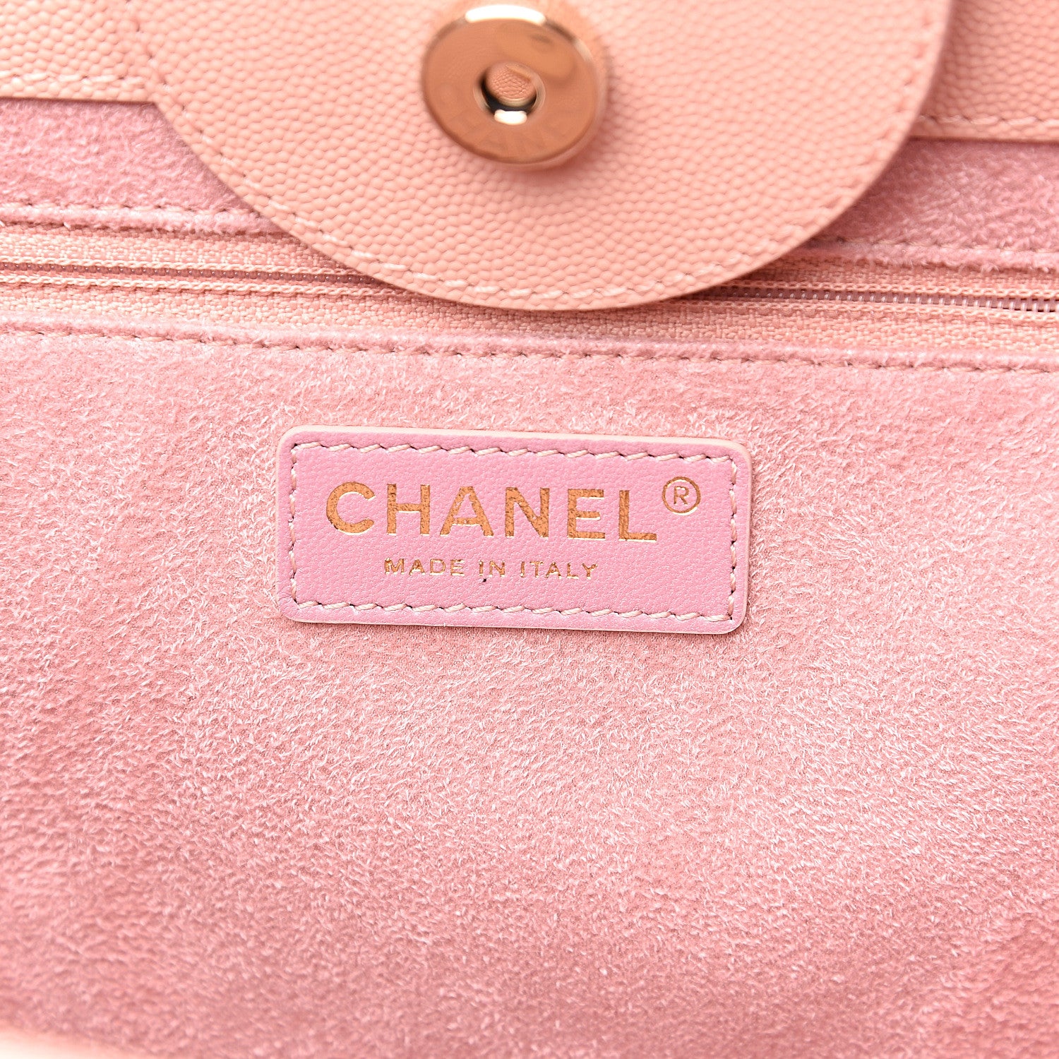 Chanel Caviar Small Studded Deauville Tote Light Pink 5 of 8