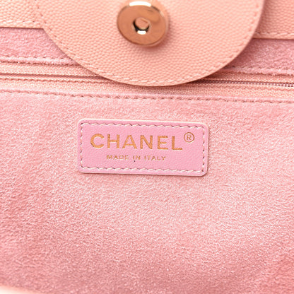 Chanel Caviar Small Studded Deauville Tote Light Pink 5 of 8