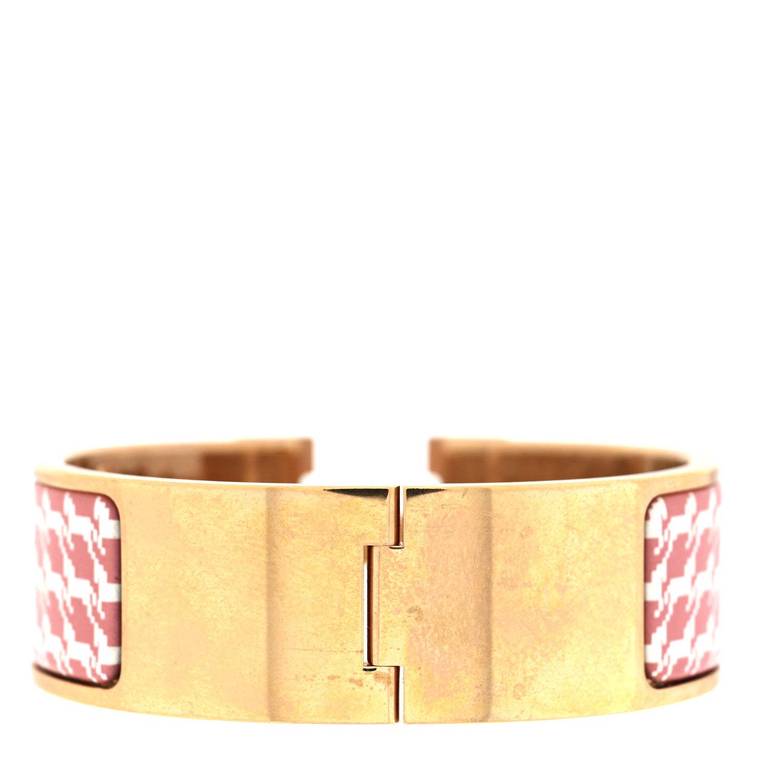 Hermes Enamel Cheval Pixel Wide Clic Clac H Bracelet PM Terre Orange 3 of 4