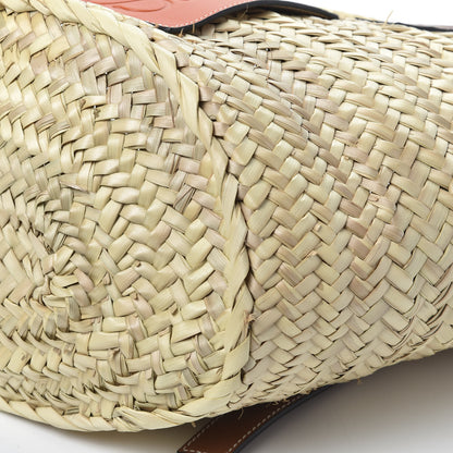 Loewe Raffia Basket Tote Bag Natural Tan Orange 6 of 12