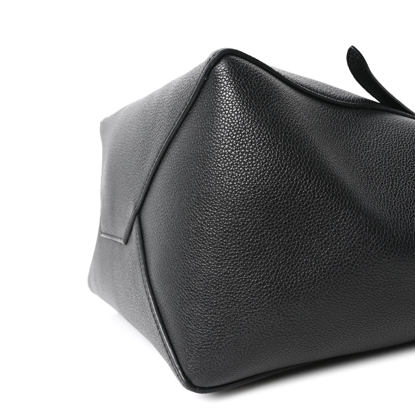 Soft Grained Calfskin Small Belt Cabas Phantom Black