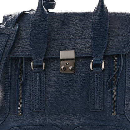 3.1 Phillip Lim Textured Calfskin Medium Pashli Satchel Ink 8 of 11