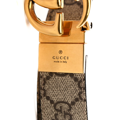 Gucci GG Supreme Monogram Plutone Calfskin Double G Reversible 30mm Belt 90 36 Beige Ebony Mystic White 7 of 8