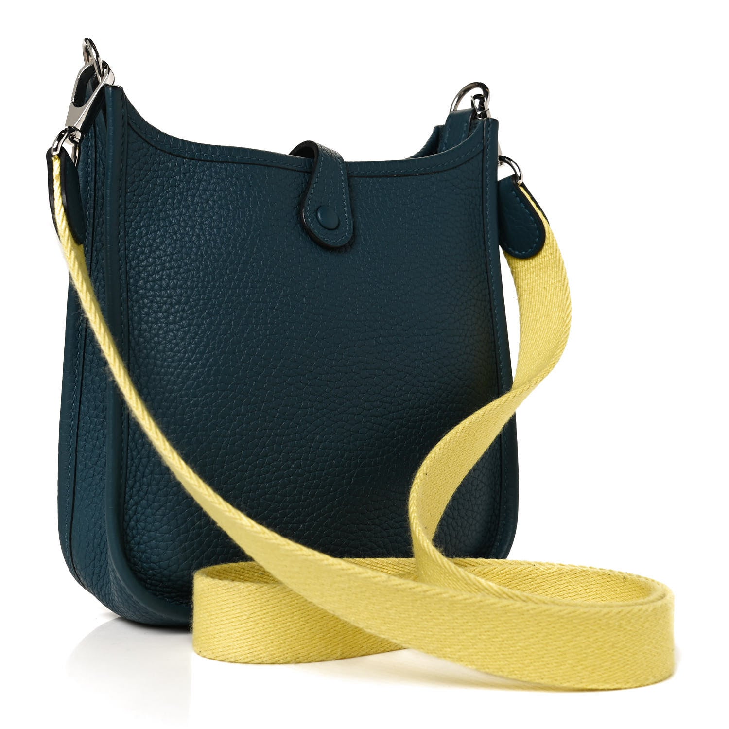 Hermes Taurillon Clemence Amazone Evelyne TPM Colvert Lime 2 of 9