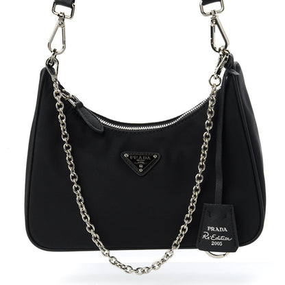 Prada Nylon Re-Edition 2005 Shoulder Bag Black 10 of 10