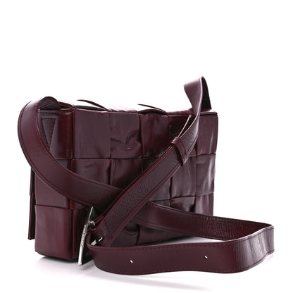 Bottega Veneta Paper Calfskin Maxi Intreccio Cassette Crossbody Bag Barolo 2 of 10