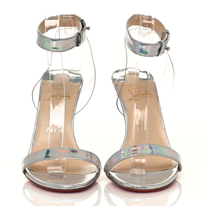 Christian Louboutin Specchio Laser Jonatina 100 Sandals 38 Silver 2 of 8