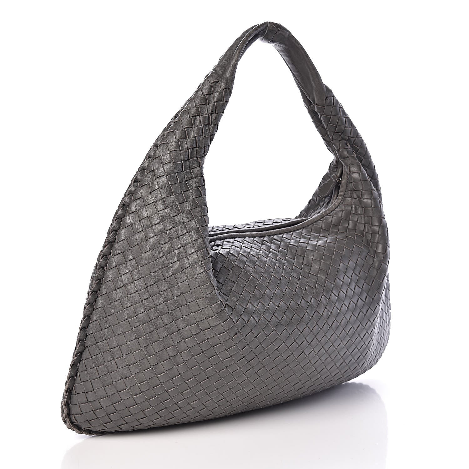 Bottega Veneta Nappa Intrecciato Large Veneta Hobo Grey 3 of 12