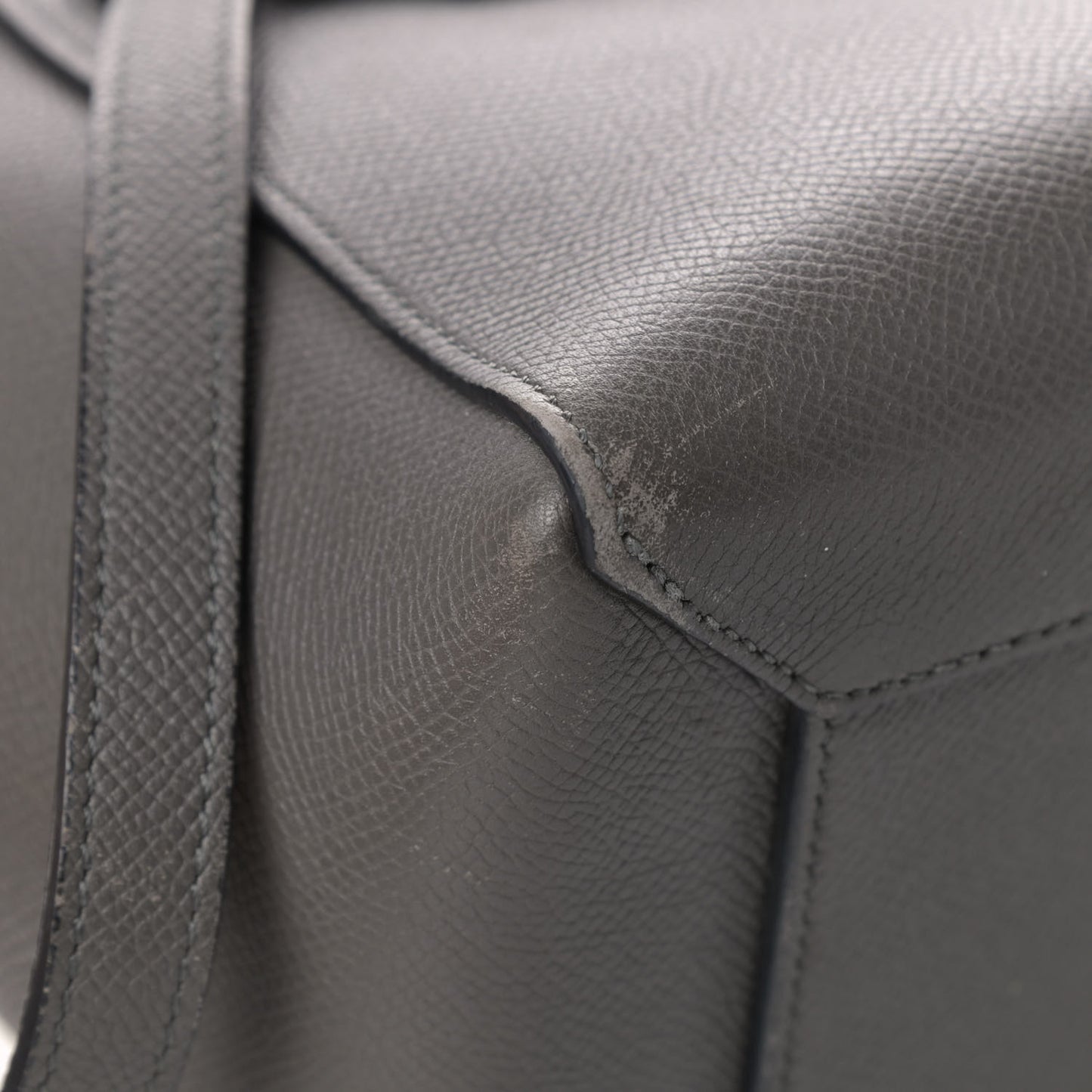 Grained Calfskin Mini Belt Bag Grey