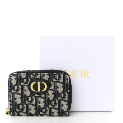 Christian Dior Oblique 30 Montaigne Voyageur Coin Purse Blue 9 of 9