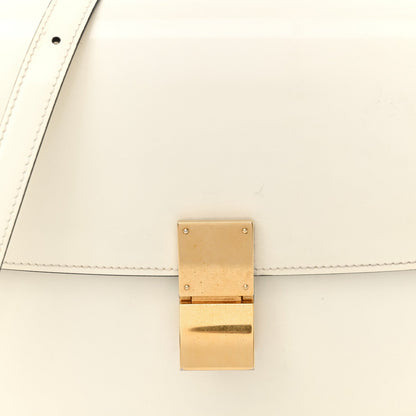 Celine Spazzolato Calfskin Medium Classic Box Flap Bag White 7 of 12
