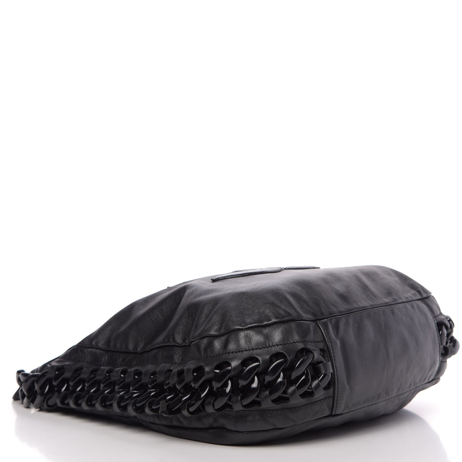 Chanel Calfskin Modern Chain Rhodoid Hobo Black 4 of 13