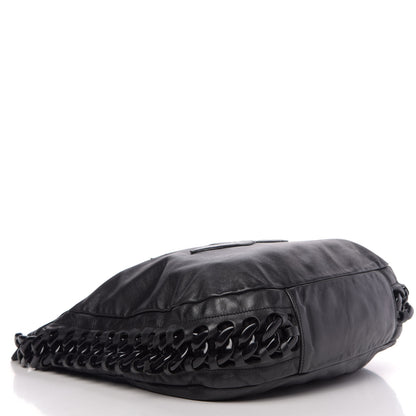 Chanel Calfskin Modern Chain Rhodoid Hobo Black 4 of 13