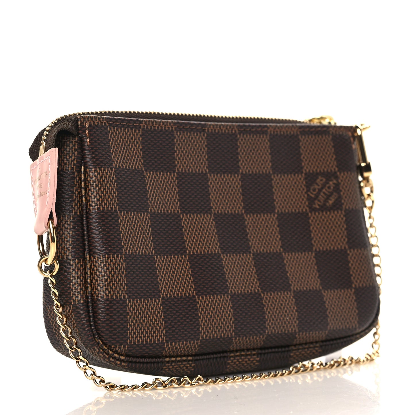 Damier Ebene 2020 Christmas Animation Big Wheel Mini Pochette Accessories Rose Ballerine