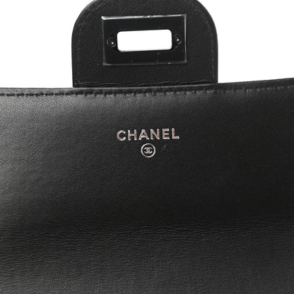 Chanel Aged Calfskin Quilted Large Reissue Gusset Flap Wallet So Black 6 of 9