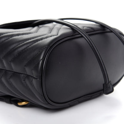 Gucci Calfskin Matelasse GG Marmont Flap Backpack Black 5 of 8