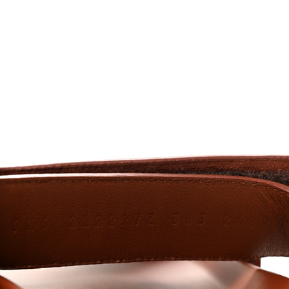 Hermes Suede Goatskin Womens Chypre Sandals 38.5 Marron Muscovado 9 of 10