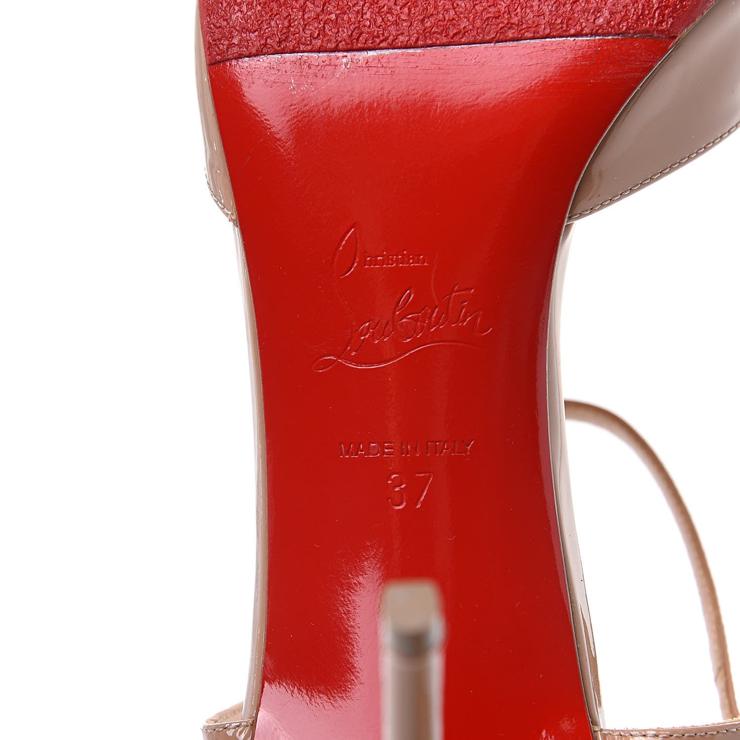 Christian Louboutin Patent Riverina 85 Pumps 37 Nude 7 of 9