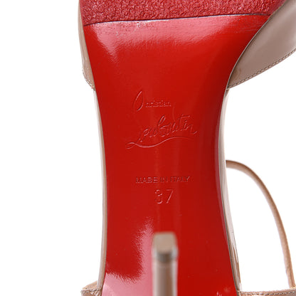 Christian Louboutin Patent Riverina 85 Pumps 37 Nude 7 of 9