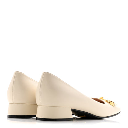 Gucci Malaga Kid Horsebit Ballet 25mm Flats 39.5 Mystic White 5 of 10