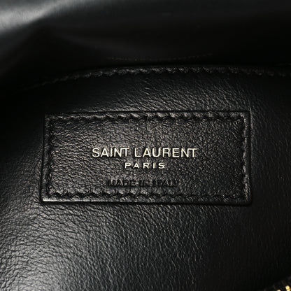 Saint Laurent Suede Matelasse Chevron Monogram Medium College Bag Black 6 of 9