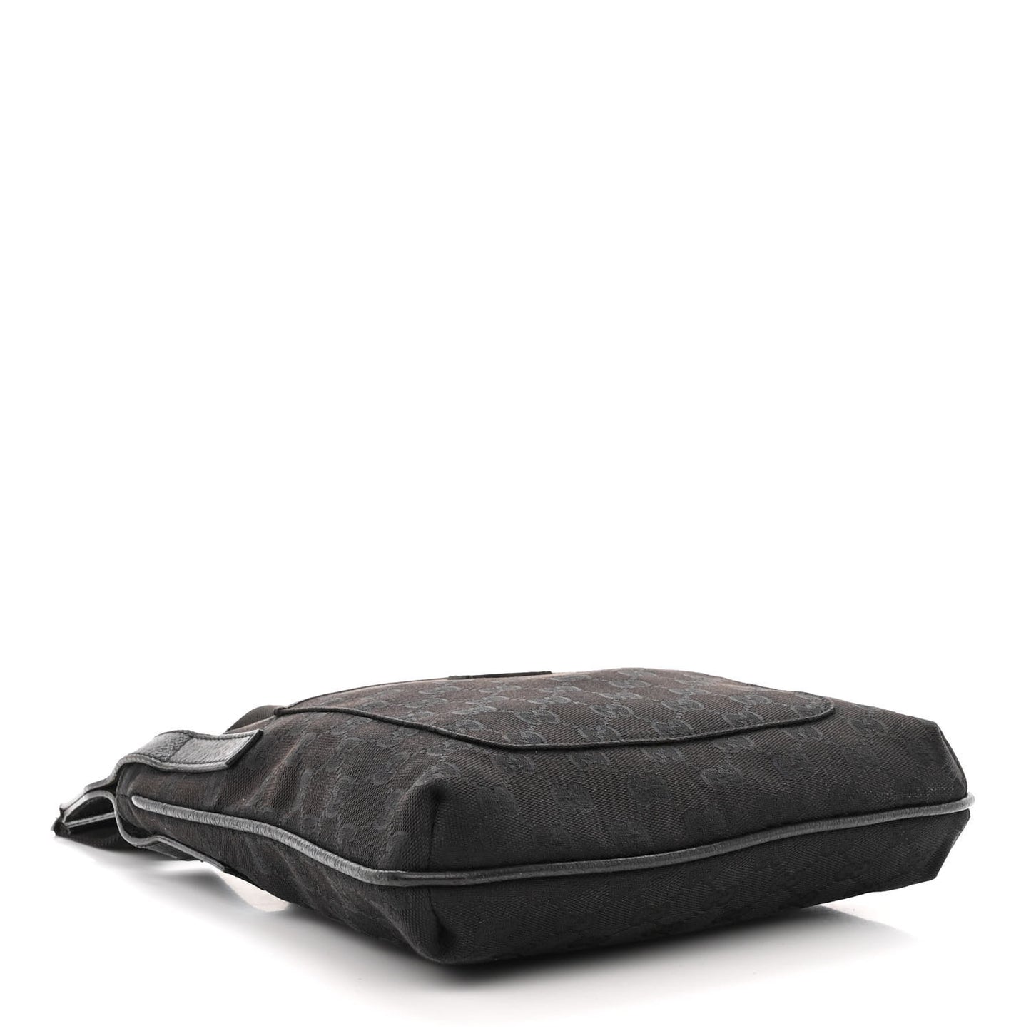 Monogram Flat Messenger Bag Black