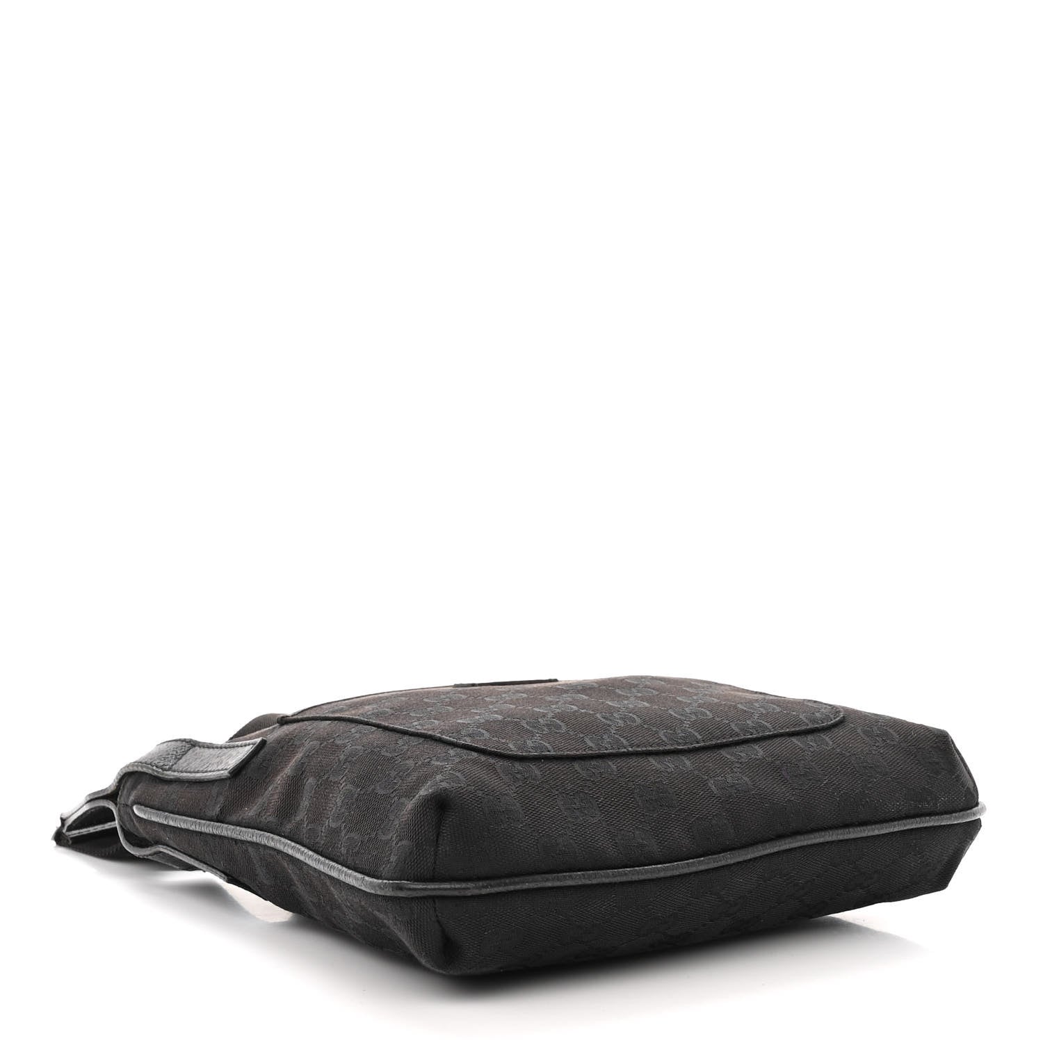 Gucci Monogram Flat Messenger Bag Black 4 of 12