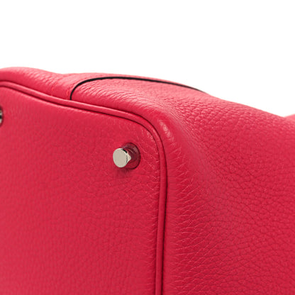 Hermes Taurillon Clemence Matte Alligator Picotin Lock Touch 18 PM Rose Mexico 10 of 13