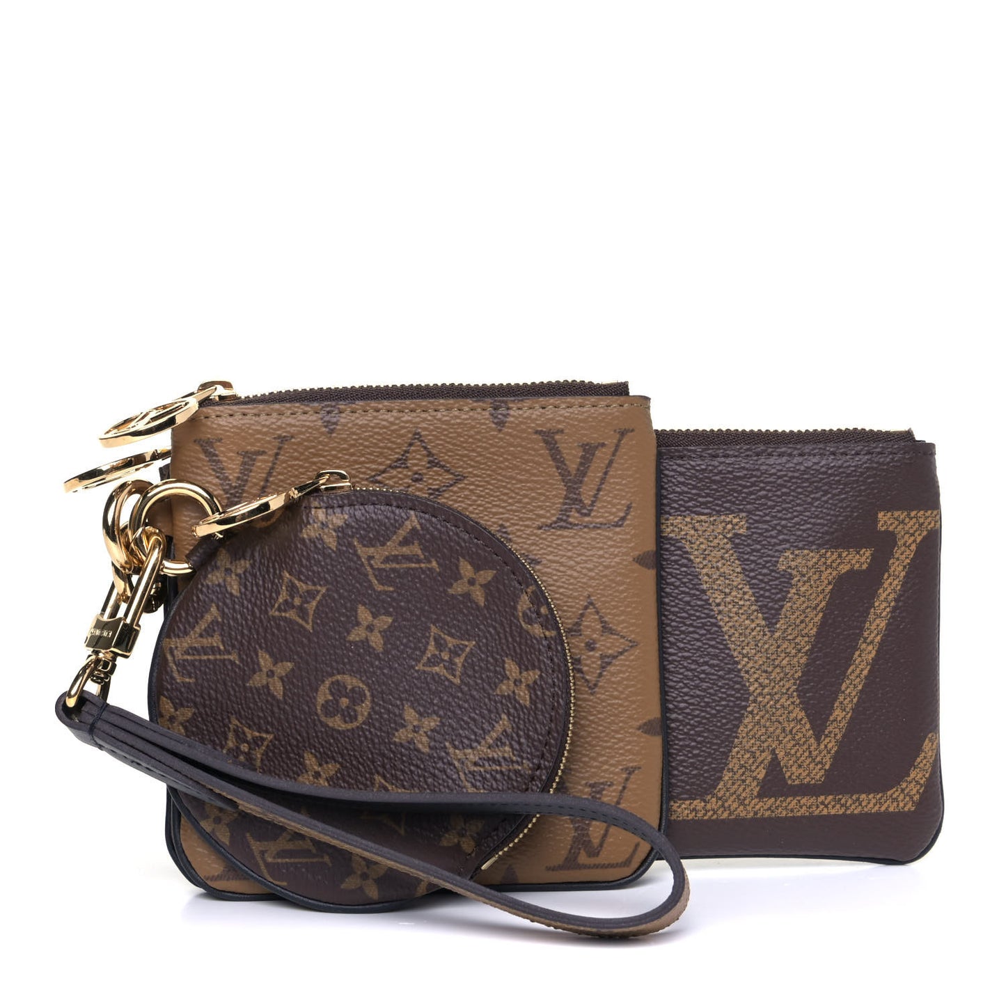 Reverse Monogram Giant Trio Pouch