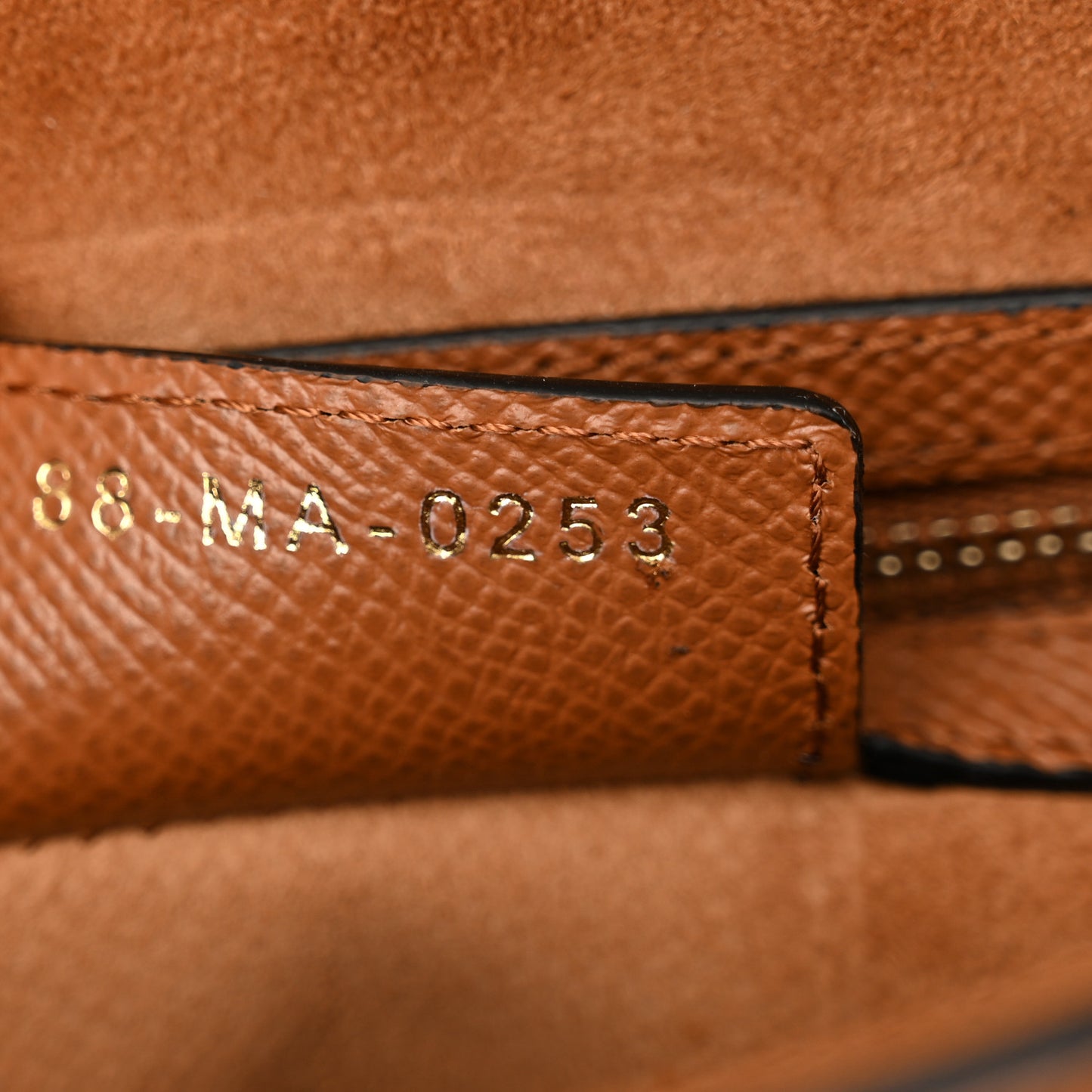 Grained Calfskin Saddle Bag With Strap Golden Saddle