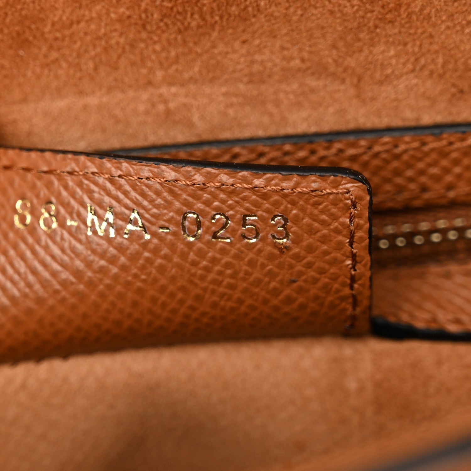 Christian Dior Grained Calfskin Saddle Bag With Strap Golden Saddle 7 of 11