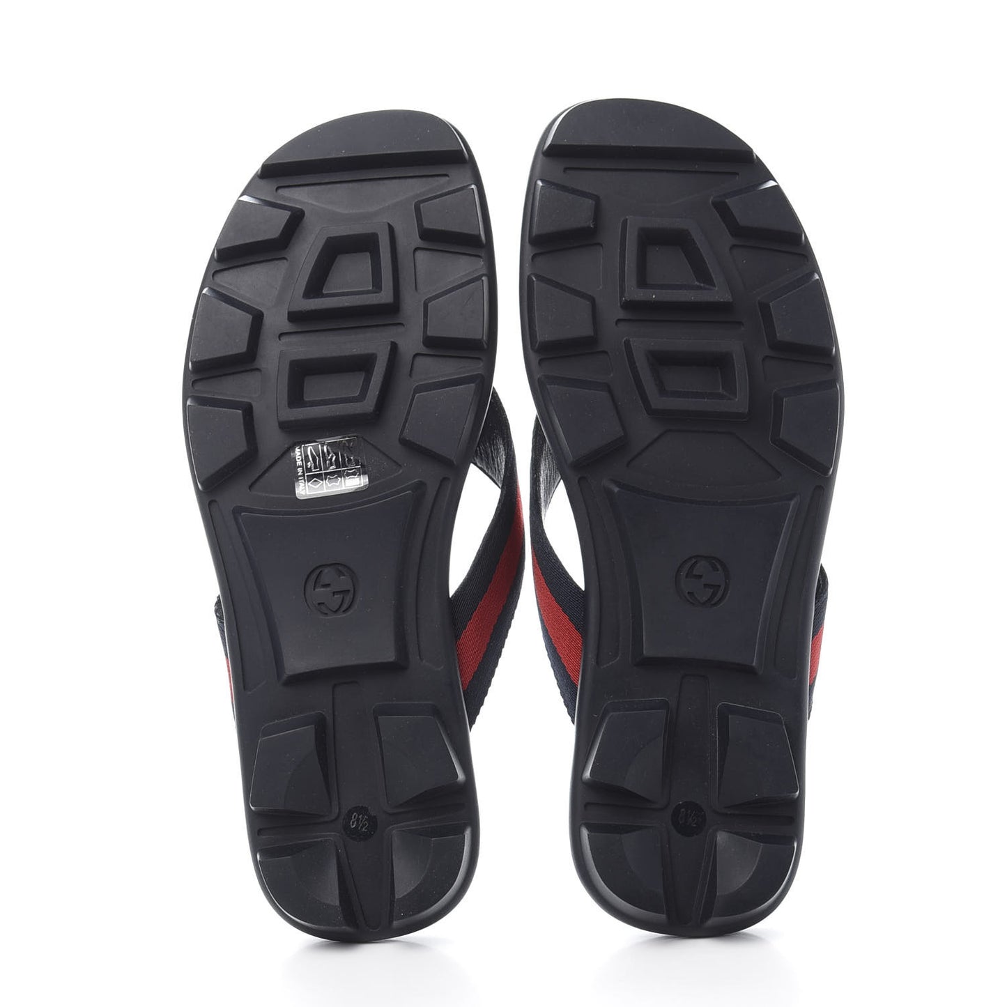Nylon Calfskin Web Mens Cleat Sole Thong Sandals 8.5 Black Red Blue