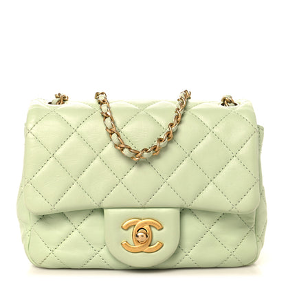 Chanel Lambskin Quilted Mini Pearl Crush Flap Light Green 1 of 10