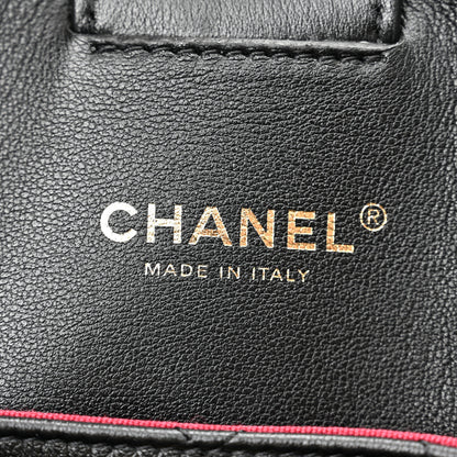 Chanel Calfskin Quilted Chain Shopping Tote Black 5 of 9